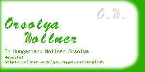 orsolya wollner business card